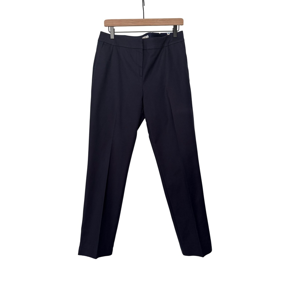 Boden Richmond Pants Ankle Crop Navy Straight Leg Trousers Career Chic US 10